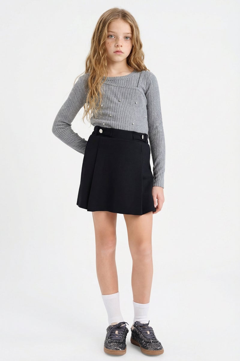 ديفاكتو جيب شورت تريكو بناتي بليسيه - Image 1